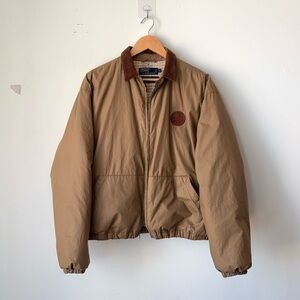 Vintage Polo Ralph Lauren Equestrian Patch Down Puffer Jacket Size M Sportsman